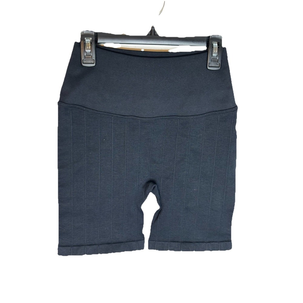 Spiritual Gangster Women's Black Amara Wide Rib Biker Shorts‎ Size XS/S